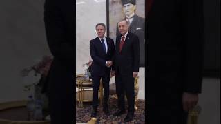 President Erdogan receives US State Secretary Blinken [upl. by Aihsemaj]