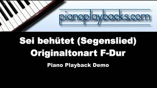 Sei behütet Segenslied Clemens Bittlinger Playback Instrumental Demo Originaltonart FDur [upl. by Albert]