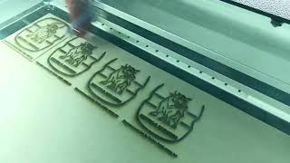 Trotec R400 engraving and cutting MDF plates [upl. by Khudari]