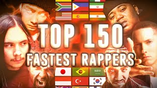 2023 Top 150 Fastest Rappers in the World  Most Accurate [upl. by Manuela286]