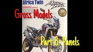 Tamiya 16 CRF1000L Africa Twin motorcycle build Part 8 Panels [upl. by Alan]