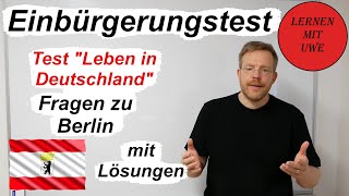 Test „Leben in Deutschland“ Prüfungstraining – 033 – Fragen zum Bundesland Berlin [upl. by Ardnaet]