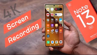 How to Screen Record Redmi Note 13 With Sound  Best Screen Recording Setting in Redmi Note 13 5g [upl. by Eusoj]