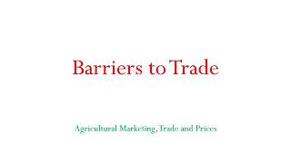 Barriers to Trade International Trade  Tariff and Non tariff Measures [upl. by Ellenor]