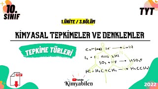 TEPKİME TÜRLERİ  10SINIF KİMYA TYT KİMYA [upl. by Emolas]