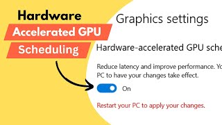 Hardware accelerated gpu scheduling  Enable or Disable  2023 SkyGpu [upl. by Adla]