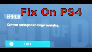 How To Fix Black Ops 6 Error Content Package Is No Longer Available On PS4 [upl. by Akirdna47]