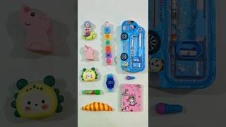 Adorable Stationery Items Pencil Box Pen Eraser Highlighter Sharpener stationery backtoschool [upl. by Nieberg]