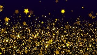 Shimmering Gold Stars  Free Stock Video Background Loop [upl. by Algernon841]