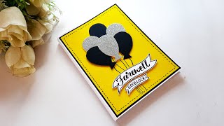 HANDMADE FAREWELL CARD  DIY Greeting Card for Farewell Day  Beautiful Handmade Card  Tutorial [upl. by Yllaw]