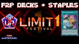 The Best LIMIT 1 Festival BUDGET Decks and Staples [upl. by Atina]