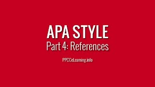 APA References [upl. by Anitsrik822]