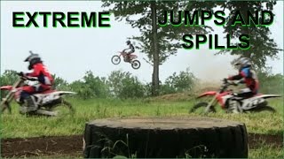 EXTREME MOTORCROSS CRASHES AND JUMPS BIG GAME RACEWAY [upl. by Llenyar535]