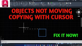 Objects not MovingCopying With Cursor in AutoCAD autocadtutorial [upl. by Dee]