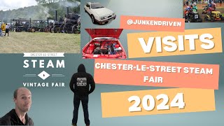 Junkendriven visits the ChesterLeStreet Steam and Vintage Fair 2024  Steam and classic cars [upl. by Anawek]