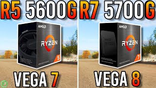 Ryzen 5 5600G vs Ryzen 7 5700G  RX Vega 7 vs RX Vega 8 [upl. by Staten]