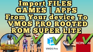 HOW To Import Files  GAMES  APPS From Original Device To Virtual Machine  PubG  VMOS PRO LITE [upl. by Nitsrek]