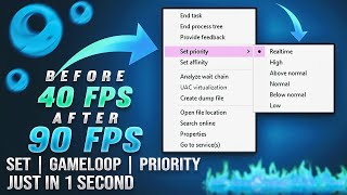 How To Set gameloop Priority To High Or Realtime  Gameloop Lag Fix 2023 PUBGM FPS Boost dc sandhu🔥 [upl. by Nayarb]