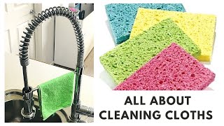 How to use amp wash different types of cleaning cloths  Microfiber cloth sponge wipes tea towels [upl. by Ivgnout]