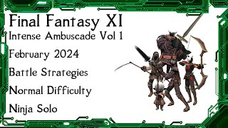 FFXI  Intense Ambuscade Vol One February 2024 Battle Strategies and Normal Solo Battle Example [upl. by Dachy690]