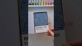 How to paint raindrops  Pantone Card Painting Challenge Day 57100 [upl. by Joacima]