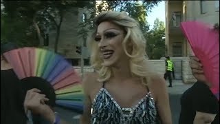 Thousands march in Jerusalems gay pride parade [upl. by Aizahs]