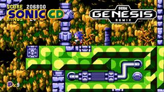 Sonic CD Tidal Tempest Past Sega Genesis remix Sonic 2 version [upl. by Adria]