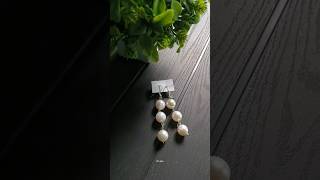 DIY Earrings for Navratri🤍🎀youtubeshorts ytshorts shorts navratri navratrispecial earringsdiy [upl. by Aivonas]