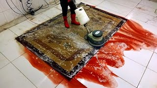 Extraordinarily rusty big dirty carpet cleaning satisfying rug cleaning ASMR [upl. by Ahsonek273]