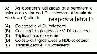 questões de concurso público cálculo de Friedewald  lipidograma [upl. by Anthe]