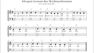 Morgen kommt der Weihnachtsmann piano [upl. by Alidus]