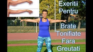 Exercitii Simple Pentru Brate Fara Greutati  Mihalcea Manuela  Get Fit [upl. by Mullen]