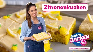 Saftiges Zitronenkuchen Rezept mit Frischkäsefrosting  Rezepte für Lidl von Sallys Welt [upl. by Hamner]