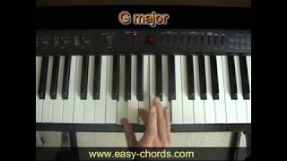 G chord piano  how to play G major chord on the piano or keyboard [upl. by Ycrad844]