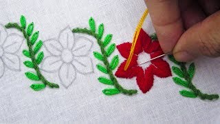 Hand Embroidery Amazing Border Line Embroidery Nakshi Kantha Border Design [upl. by Seka647]