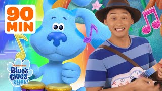 Blue amp Josh Skidoo and Sing Songs 🎵 w Rainbow Puppy  90 Minutes  Blues Clues amp You [upl. by Kamillah]