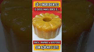 Só 3 INGREDIENTES e SABOR DE INFÂNCIA Sem Açúcar e Leite Fácil e Delicioso [upl. by Normak36]