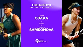 Naomi Osaka vs Liudmila Samsonova  2024 Madrid Round 2  WTA Match Highlights [upl. by Eirelam]