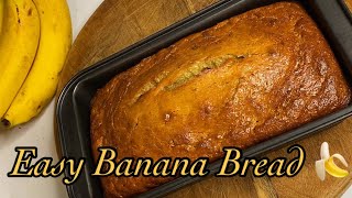 Super Moist Banana Bread No mixer Easy amp Delicious [upl. by Heigho]