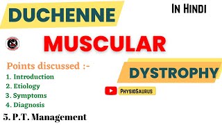 Duchenne muscular dystrophy IN HINDI  Etiology  Symptoms  Diagnosis  Management [upl. by Notlad]