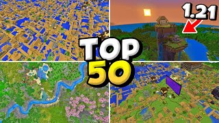 🔥 TOP 50 GOD SEEDS Best seeds for minecraft survival 1213 minecraft pe amp bedrock edition seeds [upl. by Tandie]