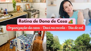 Rotina de dona de casa 🏕  Organizando tudo antes do Davi chegar da escola 💛 [upl. by Hannaoj]