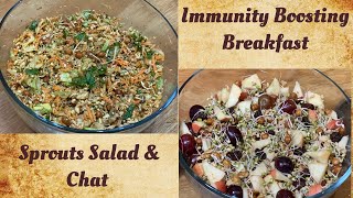 Daily Proteins Breakfast  Healthy Immunity Boosting Recipe  Sprouts Fruit Salad amp Chat Recipe [upl. by Yeldar]