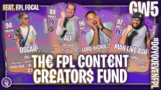 Gameweek 5 FPL 2425 Content Creator Fund VOTE LiVE Featuring FPLFocal [upl. by Alamac]