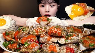 SUB알 꽉찬 간장게장 먹방 흰쌀밥 계란후라이까지 밥도둑 집밥 리얼사운드 Soy Sauce Marinated Raw Crabs Mukbang Asmr [upl. by Perzan]