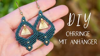 ❂ Makramee OHRRINGE  Orientalisch ❂ Anleitung  Tutorial  DIY [upl. by Akkin]