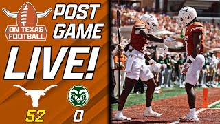 OTF LIVE Postgame  Longhorns Dominate Ewers amp Manning Shine  Texas ROUTES Colorado State 520 [upl. by Takara]