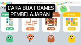 CARA MEMBUAT GAME PEMBELAJARAN DI EDUCANDY [upl. by Thorvald701]