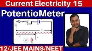 Current Electricity 15  PotentioMeter Measurement of EMF of Cell and internal resistance of Cell [upl. by Terhune]