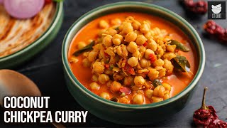 Coconut Chickpea Curry  How to Make South Indian Style Coconut Chickpea Curry Recipe Varun Inamdar [upl. by Brendin]